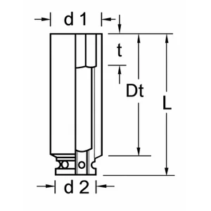 Soquete de Impacto Longo 3/4" x 32mm K32L Gedore - 020113