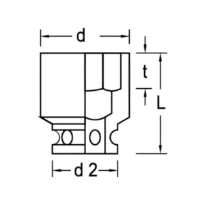 Soquete de Impacto 3/4" x 36mm K32 Gedore - 020015