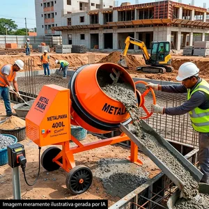 Betoneira Metalpama Rental 400L Motor 2cv 220v