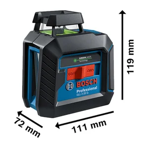 Nível Laser Verde de Linhas Cruzadas 10m Bosch - GLL 2-20G