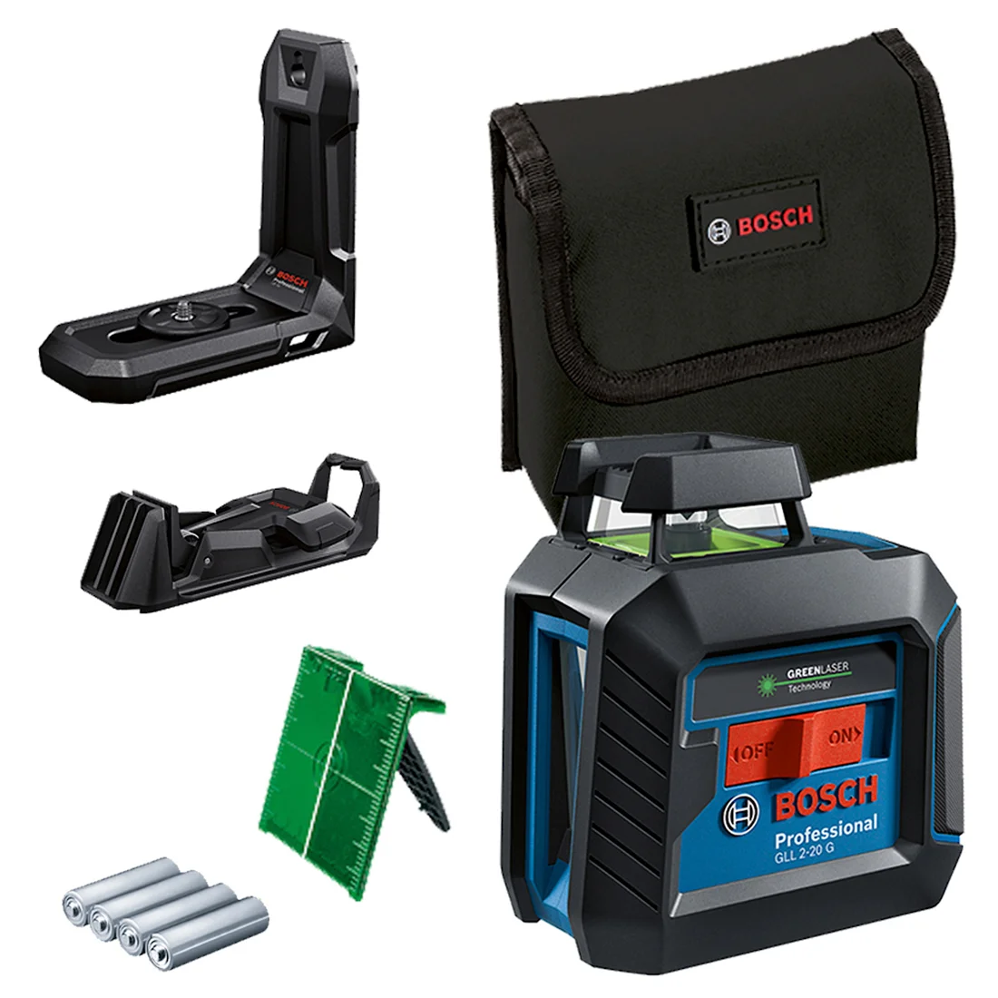 Nível Laser Verde de Linhas Cruzadas 10m Bosch - GLL 2-20G