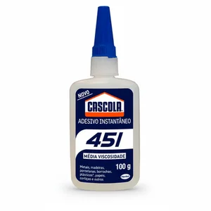Adesivo Instantâneo Cascola 451 Cianoacrilato 100g