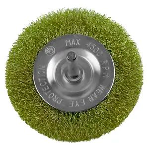 Escova Circular Aço Latonada Mini Com Haste 3 Starfer