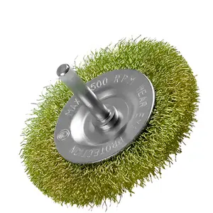 Escova Circular Aço Latonada Mini Com Haste 3 Starfer