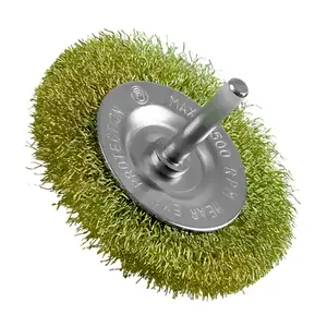 Escova Circular Aço Latonada Mini Com Haste 3 Starfer