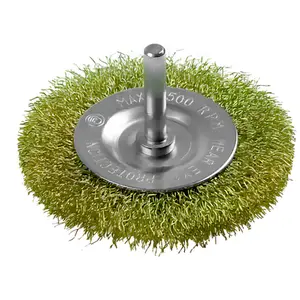 Escova Circular Aço Latonada Mini Com Haste 3 Starfer