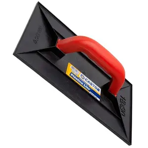 Desempenadeira Plástica 18x30cm Super Lisa Preta Castor