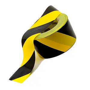 Fita Não Adesivante Zebrada Amarela / Preta 65mm x 160M THR