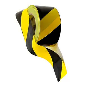 Fita Não Adesivante Zebrada Amarela / Preta 65mm x 160M THR