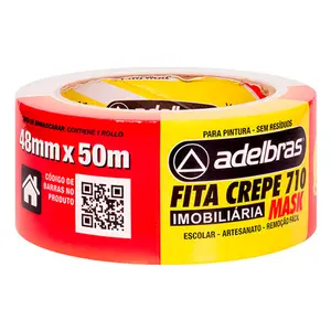 Fita Crepe 48x50M 710 Uso Geral Adelbras