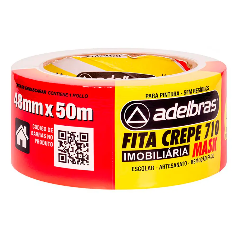 Fita Crepe 48x50M 710 Uso Geral Adelbras