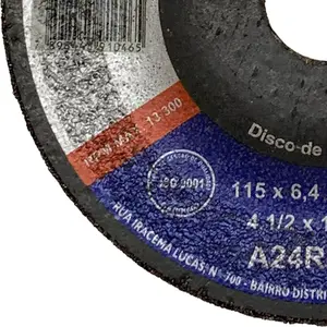 Disco de Desbaste em Aço 4.1/2" (115mm) Kronos KRA 22, Furo de 7/8"