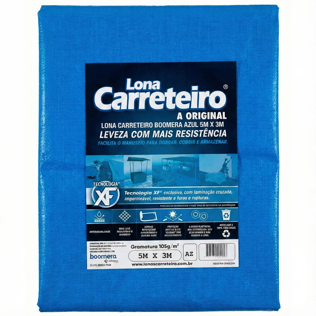 Lona Carreteiro 05 x 03 Azul Boomera