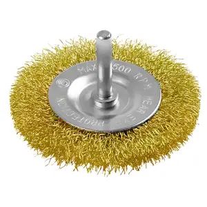 Escova Circular Aço Latonada Mini Com Haste 2 Starfer