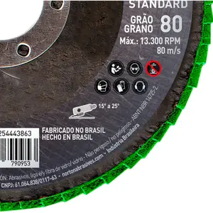 Disco Flap 4.1/2" x 7/8" Grão 80 Standard Norton