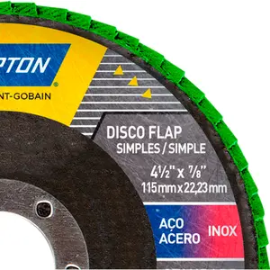 Disco Flap 4.1/2" x 7/8" Grão 80 Standard Norton