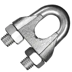 Clips Para Cabo de Aço Galvanizado Leve 1/4" Pol.
