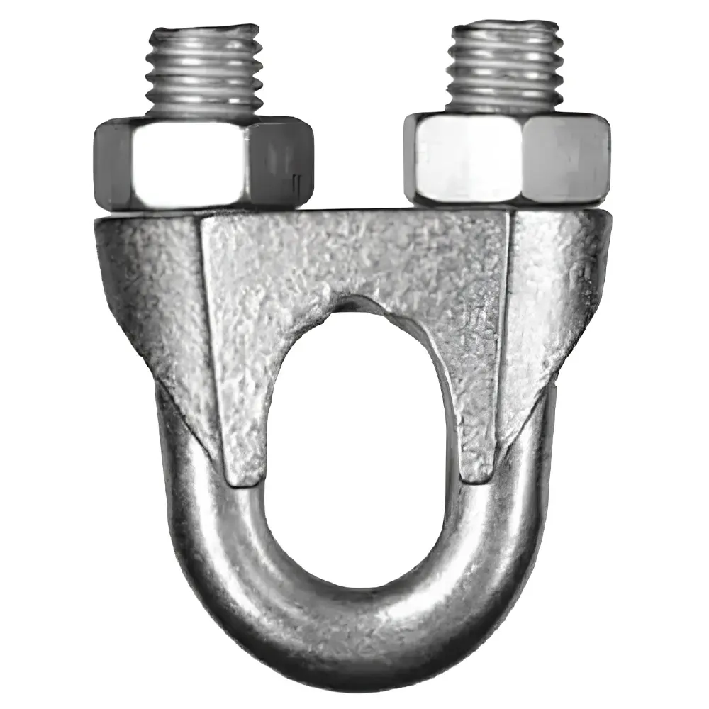 Clips Para Cabo de Aço Galvanizado Leve 1/4" Pol.