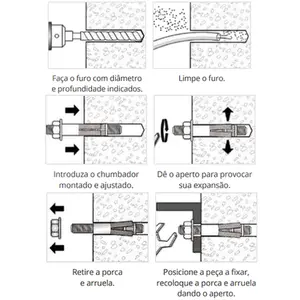 Chumbador 3/4" x 145mm CBA-C34145 Com Prisioneiro