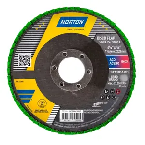 Disco Flap 4.1/2" x 7/8" Grão 120 Standard Norton