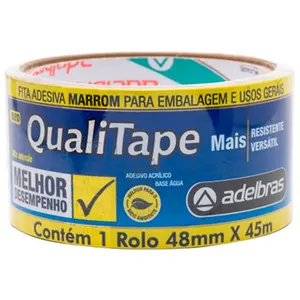 Fita Para Embalagem 48 x 45 Marrom Adelbras