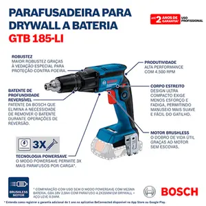 Combo Pague Menos Bosch - 2 Ferramentas, 2 Baterias 18v e 1 Carregador