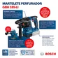 Combo Bosch 18v - Esmerilhadeira GWS 18V-10 e Martelete Perfurador GBH 185-LI + Kit Baterias