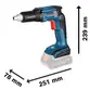 Parafusadeira Para Drywall 1/4" Bosch S/ Bateria GSR 18v EC TE