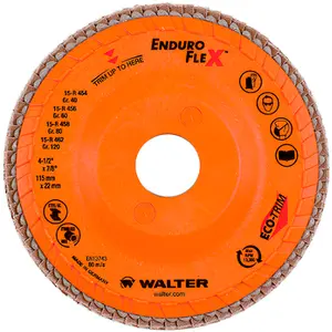 Disco Flap Para Aço 4.1/2x5/8" Enduro Flex Grão 40 Walter