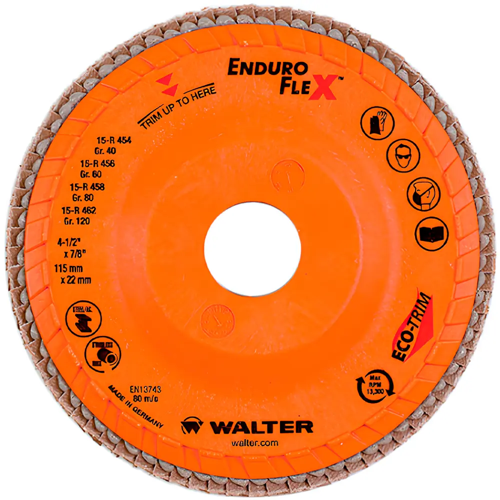 Disco Flap Para Aço 4.1/2x5/8" Enduro Flex Grão 40 Walter