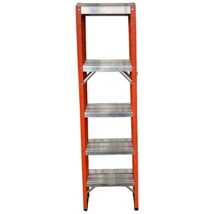 Escada de Fibra Americana Duplo Acesso 1,5M 5 Degraus Esca Fort