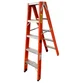 Escada de Fibra Americana Duplo Acesso 1,5M 5 Degraus Esca Fort