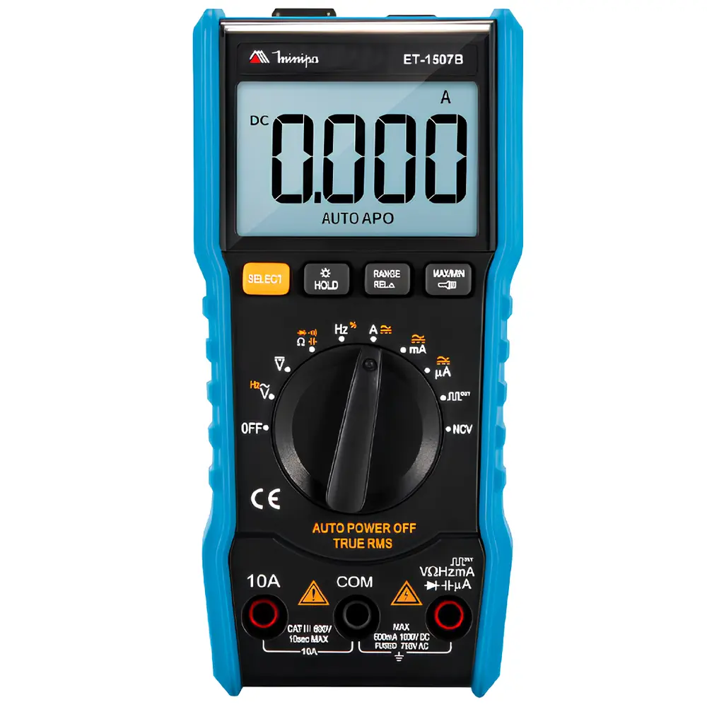 Multímetro Digital Portátil CAT III 600V ET-1507B Minipa