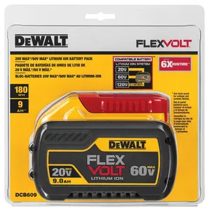 Bateria Dewalt 20v/60v de 9.0Ah XR PowerPack FlexVolt DCB609