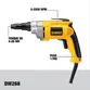 220v, Parafusadeira Com Controle de Torque 1/4" Dewalt 540w DW268