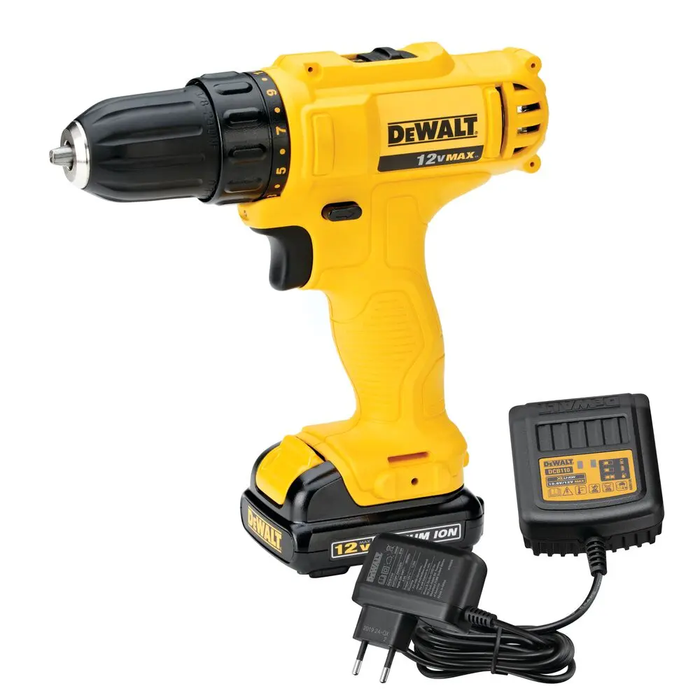 Parafusadeira e Furadeira 3/8" (10mm) Dewalt 12v C/ 1 Bateria DCD700LC1BR