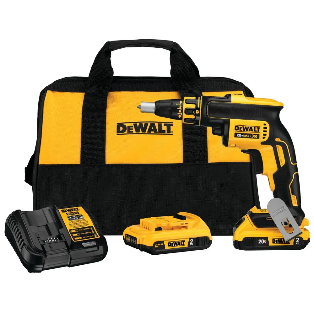 Parafusadeira Drywall 1/4" Dewalt 2 Baterias 20v MAX DCF620D2