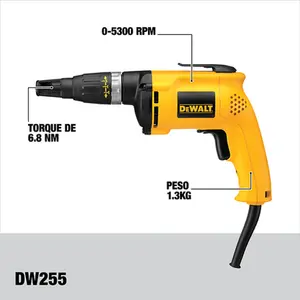 220v, Parafusadeira Para Drywall 1/4" Dewalt 540w DW255