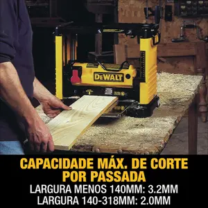 220v, Plaina Desengrossadeira Portátil Dewalt 1.800w DW733
