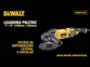 220v, Lixadeira e Politriz 7" / 9" (180-230 mm) Dewalt 1250w DWP849X