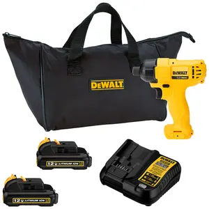 Parafusadeira de Impacto 1/4" (6.35mm) Dewalt 12v C/ 2 Baterias DCF805C2-BR