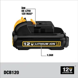 Parafusadeira de Impacto 1/4" (6.35mm) Dewalt 12v C/ 2 Baterias DCF805C2-BR