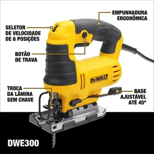 220v, Serra Tico-Tico Dewalt 650w DWE300