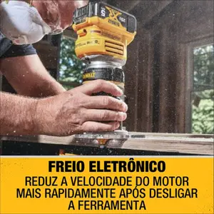 Tupia Compacta 1/4" (6.35mm) Dewalt 20v S/ Bateria DCW600B