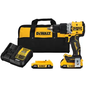 Paraf. e Furadeira de Impacto Atomic 1/2" Dewalt 20v C/ 2 Baterias DCD805D2-BR