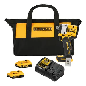 Chave de Impacto 1/2" Dewalt C/ 2 Baterias 20v, Carregador e Bolsa DCF922D2
