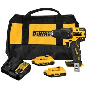 Paraf. e Furadeira de Impacto Atomic 1/2" Dewalt 20v C/ 2 Baterias DCD709D2-BR