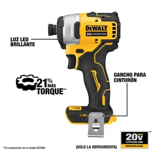 Parafusadeira de Impacto Atomic 1/4" Dewalt 20v C/ 2 Baterias DCF809D2