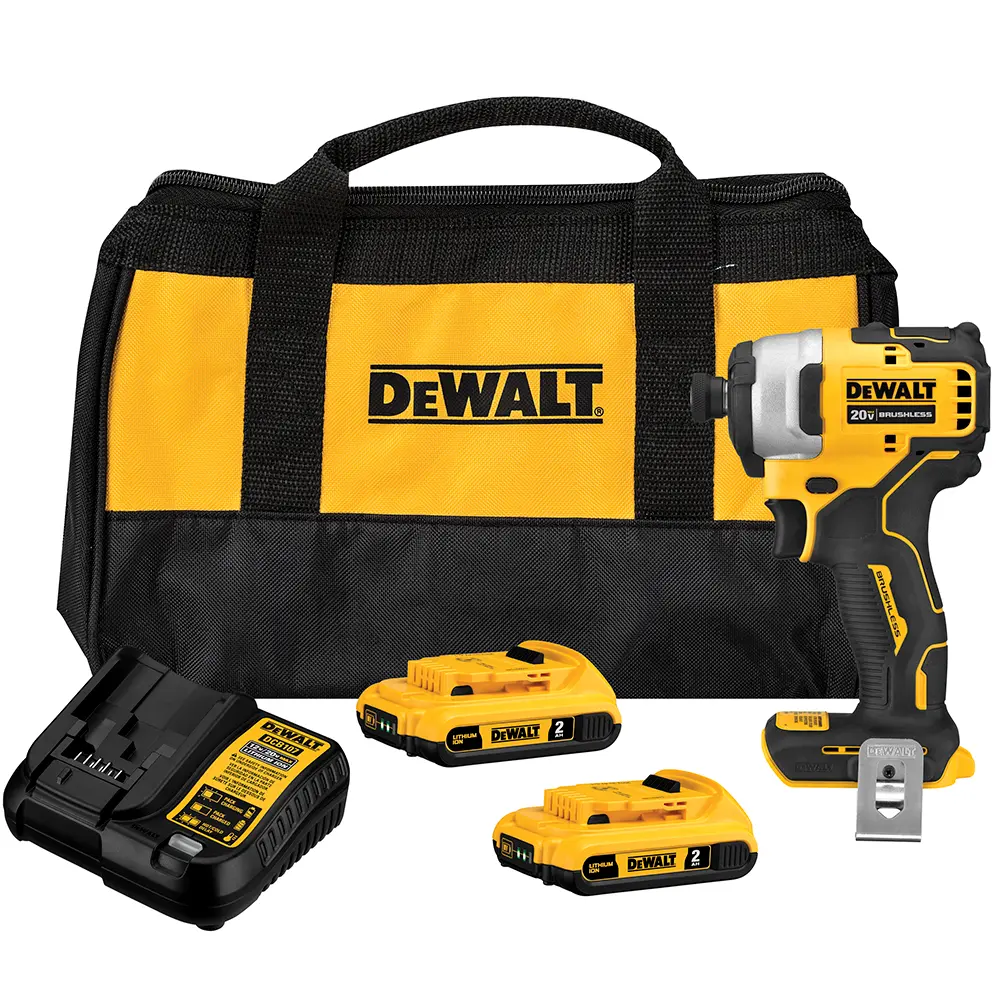 Parafusadeira de Impacto Atomic 1/4" Dewalt 20v C/ 2 Baterias DCF809D2