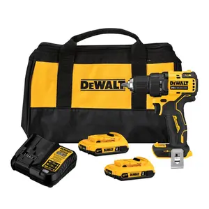 Parafusadeira e Furadeira Atomic 1/2" Dewalt  20v C/ 2 Baterias DCD708D2